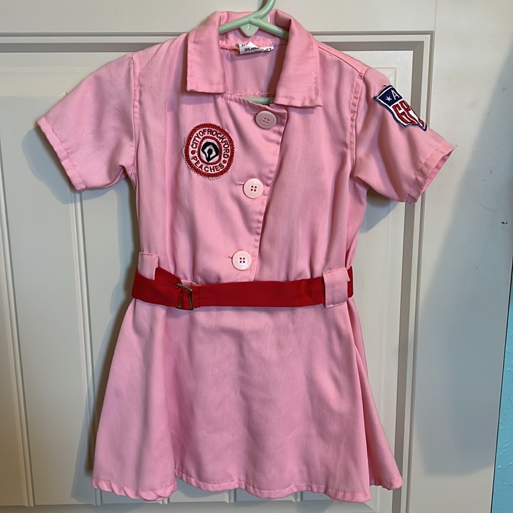 Pink and Red Kids Baseball Costume